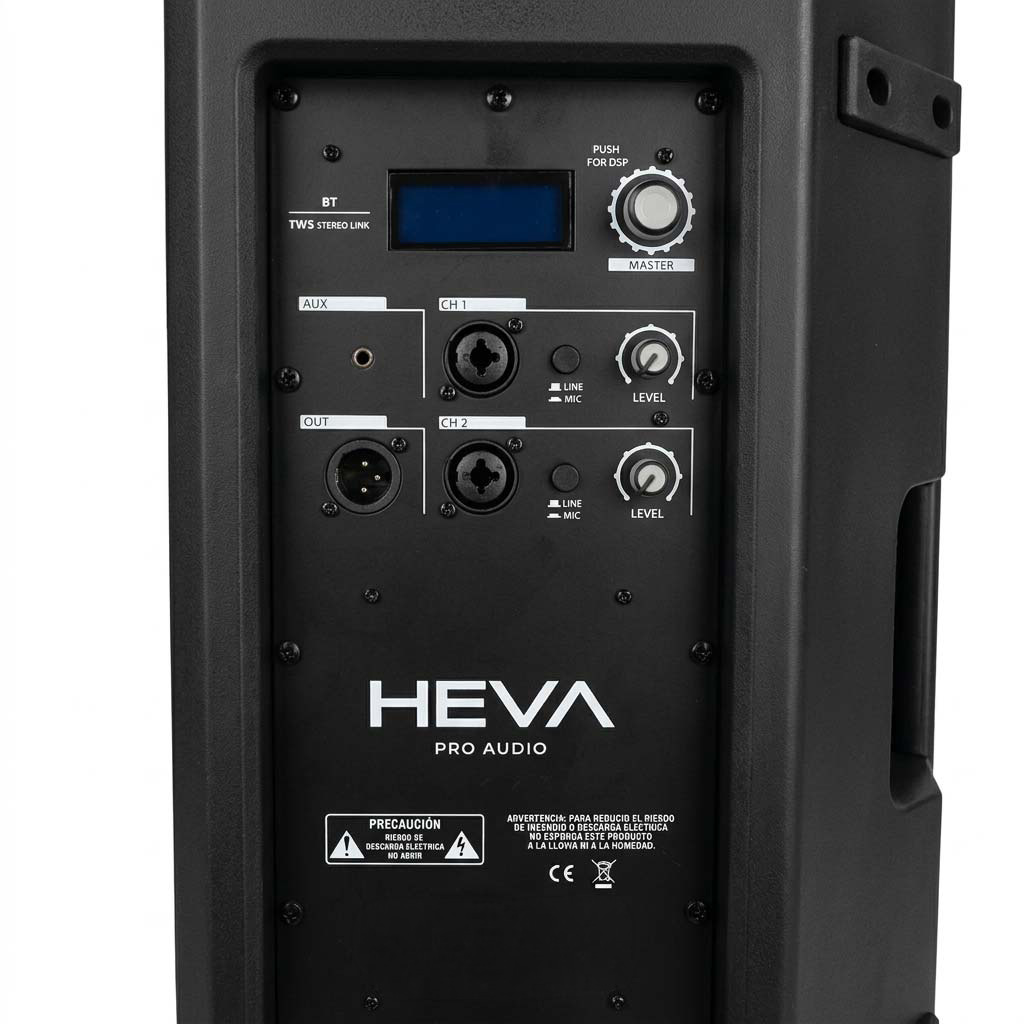 BAFLE ACTIVO HEVA PRO AUDIO 10" D10 - Imagen 3