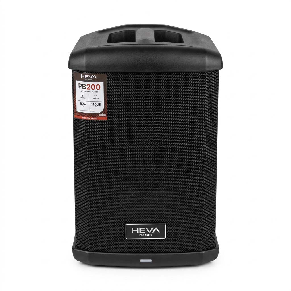 BAFLE ACTIVO HEVA PRO AUDIO 8" CON BATERIA PB200
