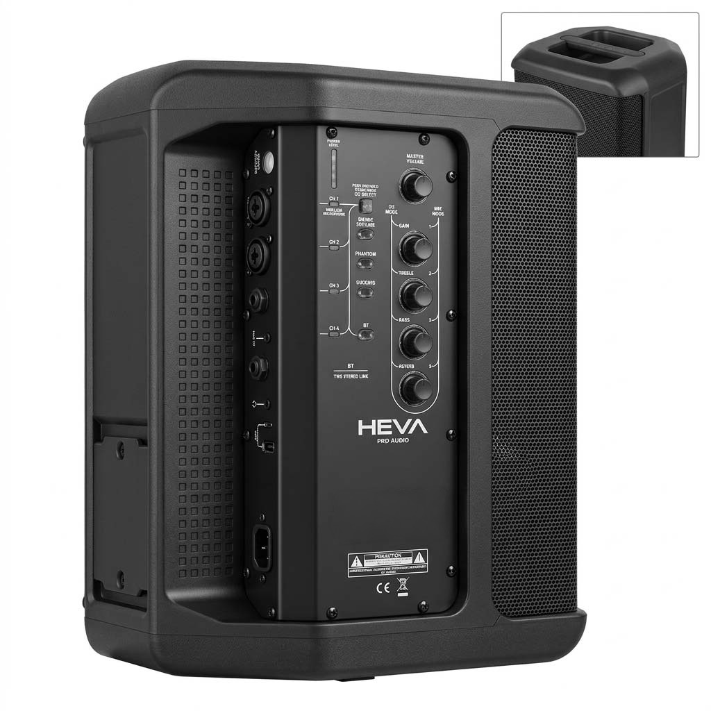BAFLE ACTIVO HEVA PRO AUDIO 8" CON BATERIA PB200 - Imagen 2